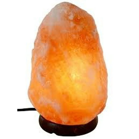 Carved Wood Bass - Rocky Limin Hand Carved Natural Crystal Himalayan Rock Salt Lamp Wood Base, Bulb And Dimmer Control