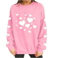 thumbnail image 5 of Avrnliq Valentine Sweater for Women Pink Heart Embroidery Couple Matching Sweatshirt Cozy Fleece Crewneck Cute Valentine's Day Gift,Size XS, 5 of 8
