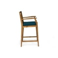 thumbnail image 6 of Salvatore Outdoor Acacia Wood Barstools, Teak Finish and Blue, Set of 4, 6 of 8