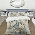 thumbnail image 2 of Designart "Azure Pearl Butterfly Moment Of Chance" Animals Bedding Covert Set - Butterfly Blue Children's Art Bed Set With 2 Shams, 2 of 6