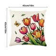 thumbnail image 3 of SPOORYYO Spring Printed Pillow Cover with Zipper, Polyester Cushion Cover for Sofa Decor, 3 of 6