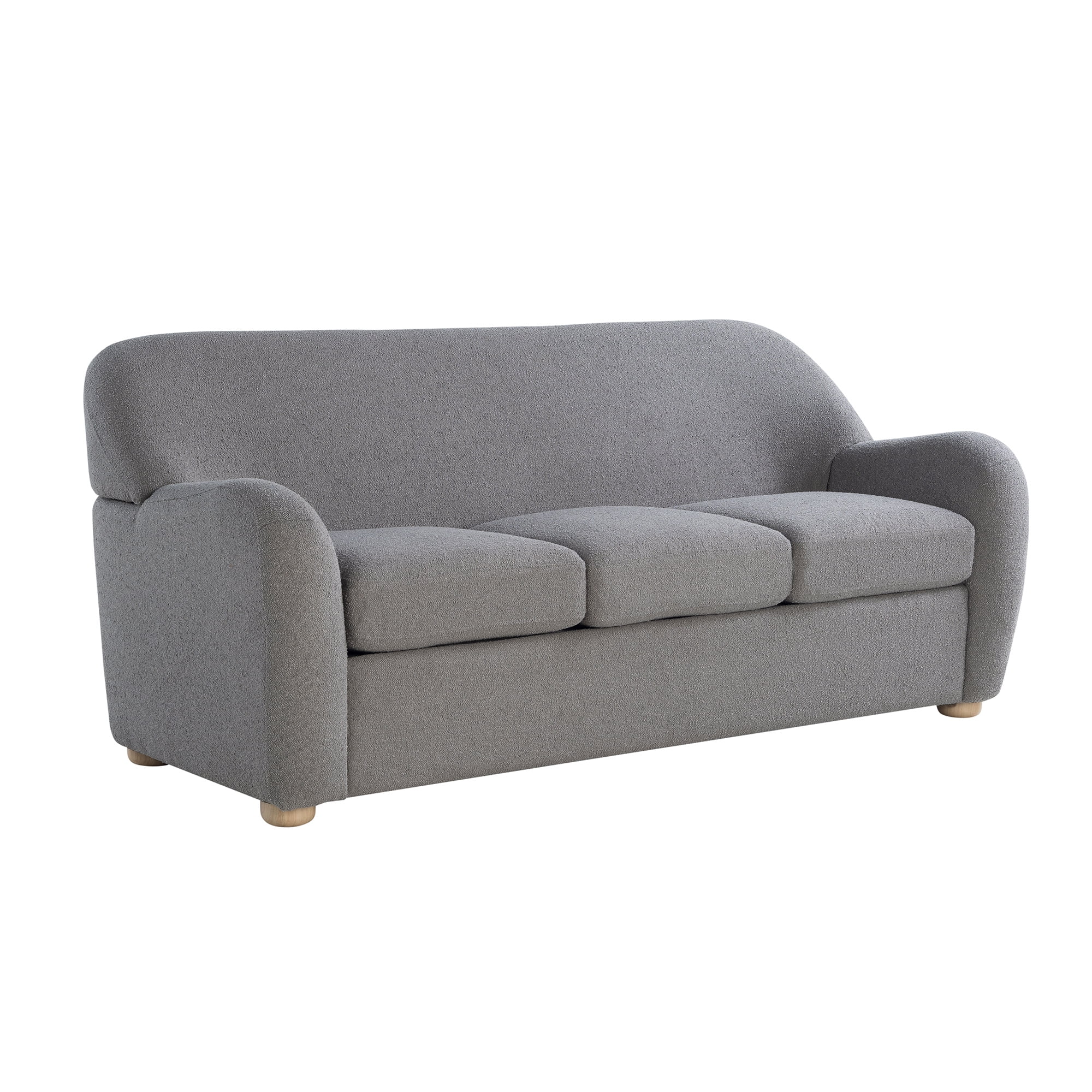 Studio Living Genifer Modern Sofa, Gray Boucle Fabric