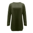 thumbnail image 5 of HJYCHN Women's Winter Knit Sweater Dress with Long Sleeves Round Neck Elegant Soft Warm Comfortable Pockets Casual Outfit Green M, 5 of 6