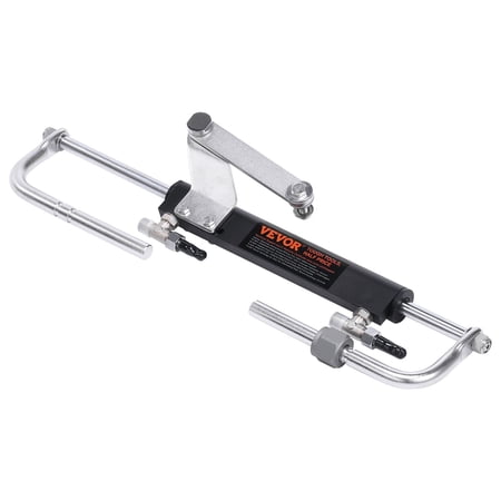 HCY Hydraulic Outboard Steering Kit 90HP Marine Boat Hydraulic Steering System with Helm Pump Two-Way Lock Cylinder and 24 Feet Hydraulic Steering Hose for Single Station Single-Engine Boats