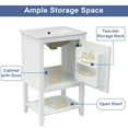 thumbnail image 4 of Bellemave 20" Modern Bathroom Vanity Set with Sink Combo Wooden Storage Cabinet with Ceramic Sink Free Standing Single Basin Vanity Storage Cabinet with Door and Shelf, (20”, White), 4 of 11