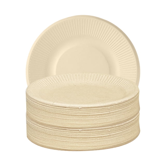 50 UNIDS Platos Desechables de 7 Pulgadas Juego de Vajilla de Papel Compostable Desechable Vajilla d Tomshoo Tipo 1