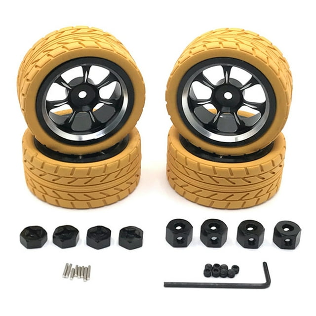 ZheElen RC Model Car Wheel Simulated Upgrade Modification Replacing Wheels Rim Accessory Replacement for WLtoys A949 A959 A969 A979 Gold