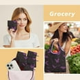 thumbnail image 6 of 5 Pack Foldable Shopping Bag,Halloween Bat Camouflage Pattern Reusable Grocery Bags with Pockets,Large Reusable Tote Bags with Handles Waterproof & Lightweight, 6 of 6