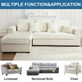 thumbnail image 5 of Eurhowing Plush Sofa Cover, Non-Slip Sofa Slipcover for Corner L Shape 1 2 3 Seater, Soft Warm Velvet Sofa Cushion Covers (Beige White, 90x210cm), 5 of 12