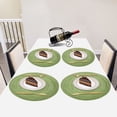 thumbnail image 3 of LQCrafK Placemats for Dining Table Set of 6 - Round 15 inch Woven Heat Resistant Non-Slip Kitchen Table Mats, Black, 3 of 8