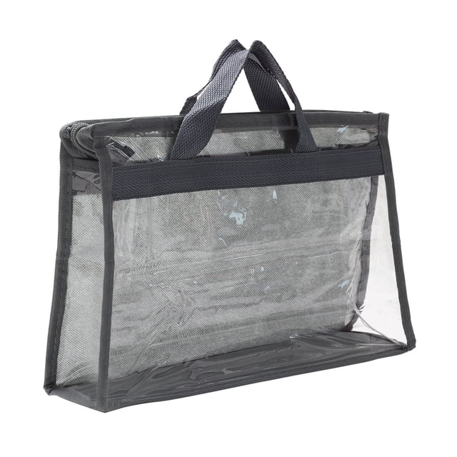 Unique Bargains Handbag Dust Bags, S Size PVC Dustproof Transparent Purse Protector, Gray