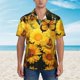thumbnail image 4 of Camisa hawaiana con estampado de flores en 3D para hombre, informal, con botones, para playa, vacaciones, cubana, camisetas para hombre, blusas, 4 of 5