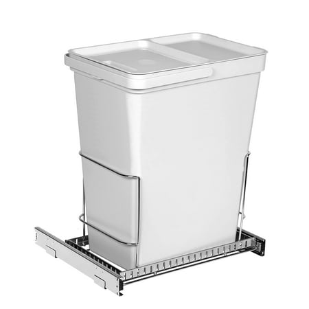 

Hold N Storage Pull Out Trash Can Under Cabinet 2 Way Slide Out – Heavy Duty Metal with 5 Year Limited Warranty