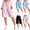 Pink, variant on Fancifize Girls Summer Cargo Shorts Casual Elastic Waist Knee Length Short Pants Kids Straight Leg Sweat Shorts