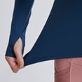 thumbnail image 3 of Sudadera con capucha deportiva para mujer con agujeros para los pulgares de secado rápido Slim Fit, 3 of 7