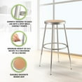 thumbnail image 2 of National Public Seating 6200 Series Height Adjustable Steel Stool, Gray, 2 of 11