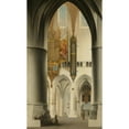 thumbnail image 2 of Pieter Jansz Saenredam 10x14 Gold Ornate Wood Frame and Double Matted Museum Art Print Titled - Interior of the Church of St Bavo in Haarlem (1636), 2 of 4