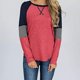 thumbnail image 1 of Puntoco Moda Mujer Cuello Redondo Manga Larga Estampado Patchwork Casual Camiseta Blusa Puntoco Puntoco-2130, 1 of 6