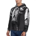 thumbnail image 3 of Kdxio Monochrome Giraffe Expression Print Mens Casual Hooded Collar Drawstring Hoodies Pullover Sweatshirts Casual Long Sleeve Shirts-X-Large, 3 of 7