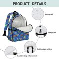 thumbnail image 4 of Football and Splash Blue Pattern Cute School Backpack Bag for School with Padded Back and Adjustable Shoulder Straps 15.25"x11.5"x5.25", 4 of 5
