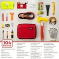 thumbnail image 4 of Thrive | Car Emergency Tool Kit with Jumper Cables + First Aid Kit | 104 Piece Auto Safety Accessory Bag for Roadside Vehicle Assistance | For Teens & Adults | Red Case, 4 of 10