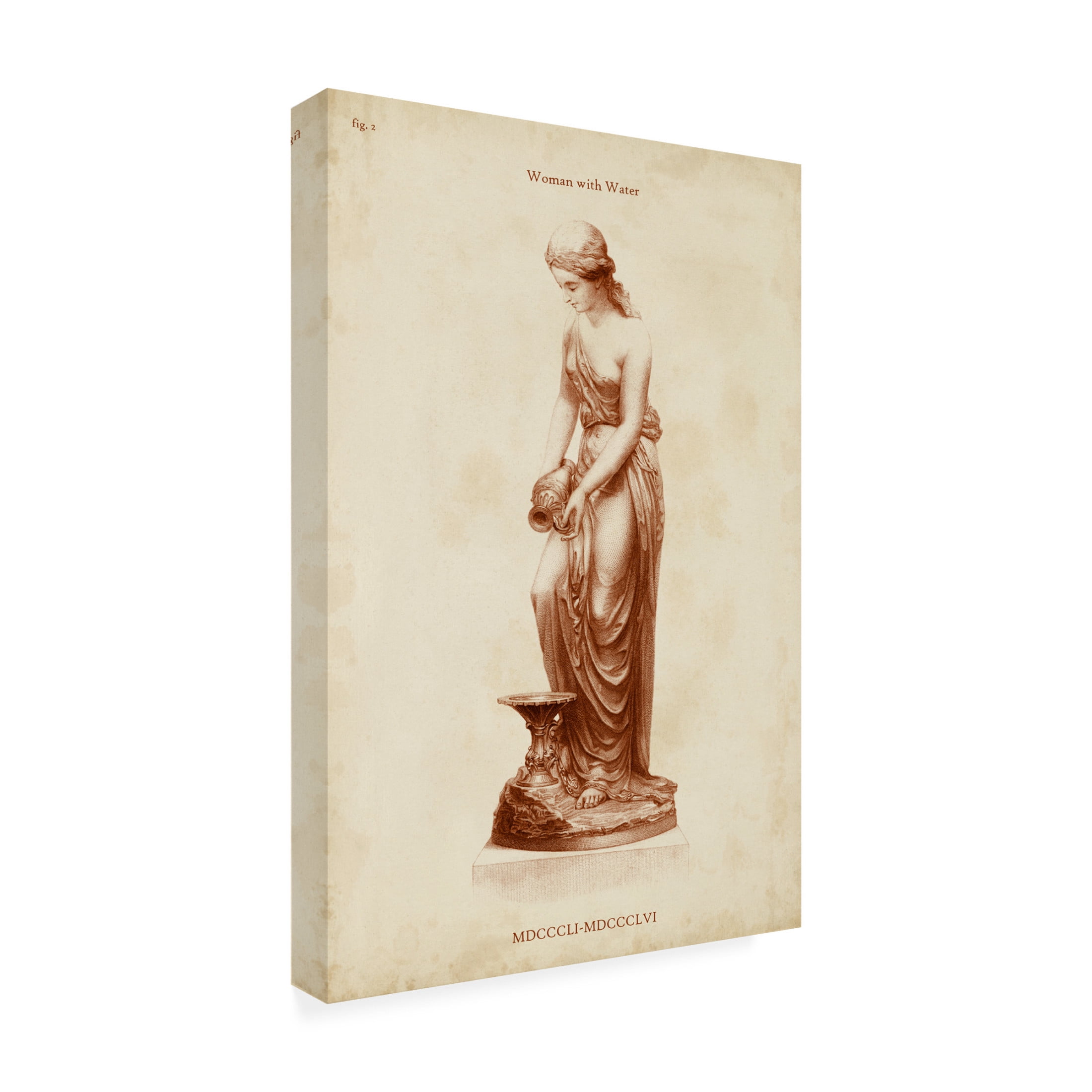 Trademark Fine Art Vision Studio  Sepia Classical Statuary II Canvas Wall Art