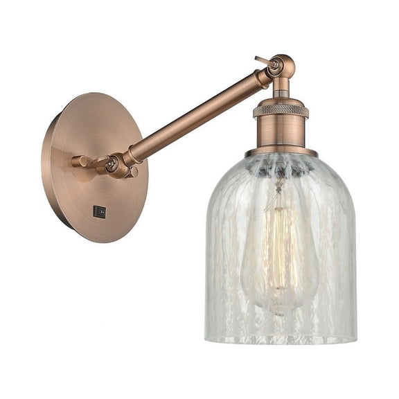 317-1W-AC-G2511-LED-Innovations Lighting-Caledonia - 1 Light Wall Sconce In Industrial Style-11.38 Inches Tall and 5.3 Inches Wide Antique Copper