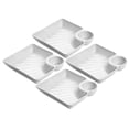 thumbnail image 3 of 4 piezas de plástico para servir bandeja de platos bandeja de alimentos para bocadillos galletas de comida papas fritas, 3 of 4