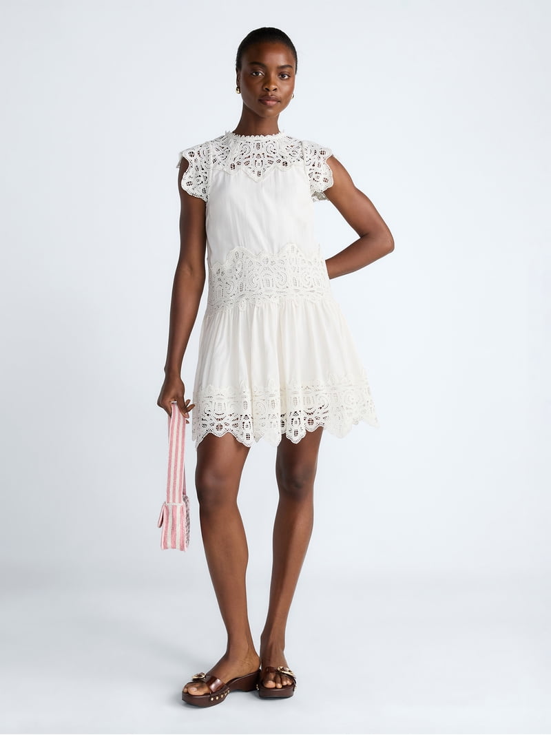 crochet short dress for women Tropical Tones Lace Short/Mini Dress XS