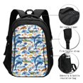 thumbnail image 3 of Daiia Marine Animals Pattern USB Charging Backpack for Men and Women, Anti-Theft Backpack,Travel Backpack,School Backpack,College Backpack,Laptop Backpack, 3 of 7