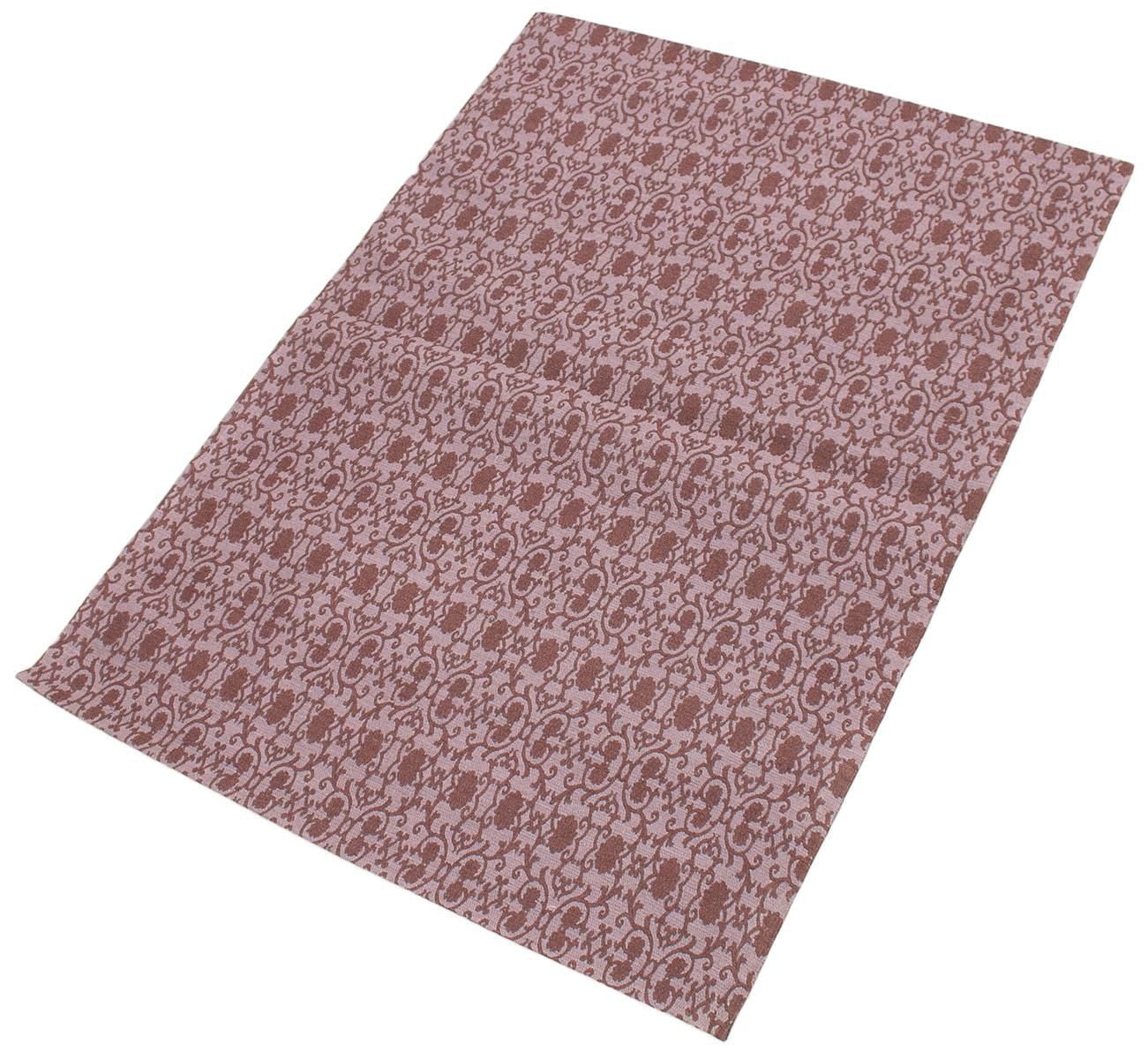 ECARPETGALLERY 4'9" x 6'8"  Contemporary Collage Handmade Area Rug for Living Room, Dining Room and Bedroom in Purple