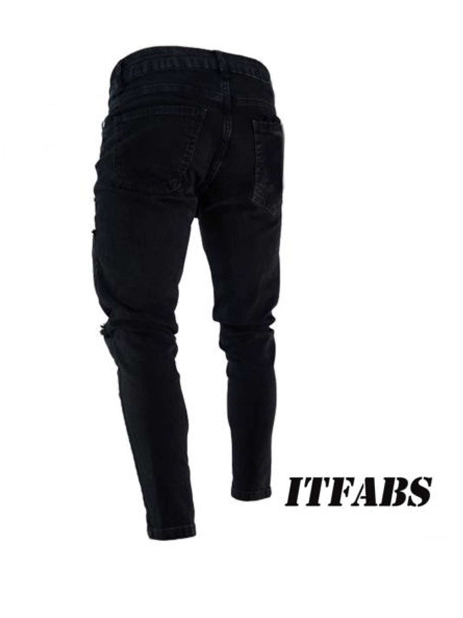 tapered biker jeans