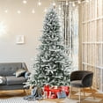 thumbnail image 4 of Costway 8 FT Snow Flocked Artificial Christmas Tree with 1447 PVC & PE Tips 800 LED Lights, 4 of 11