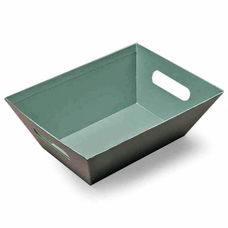 50ea 12 X 10" X 3 1/2" Silver Heavy Cardboard Basket Tray Christmas