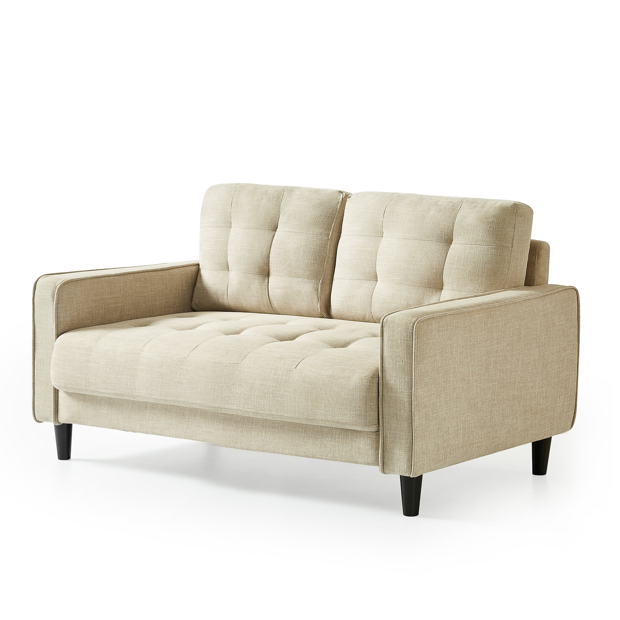 Zinus Benton 2-Seater Upholstered Indoor Loveseat, Beige