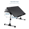 thumbnail image 2 of Plateau de Lit Pliable pour Bureau à Genoux, Support d'Ordinateur Portable à Hauteur et Angle Réglables, Plateau de Déjeuner Portable pour Canapé pour Travailler, Étudier, Lire et Écrire, 2 of 9