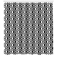 thumbnail image 3 of Ambesonne Black and White Shower Curtain, Lattice Pattern, 69"Wx75"L, Black White, 3 of 3