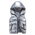 thumbnail image 1 of Women's Winter Quilted Vest, Warm Padded Inner Layer with Pockets, Bright Color Streetwear, 1 of 9