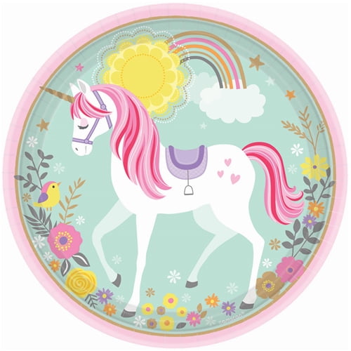 Magical Unicorn Large Paper Plates (8ct)