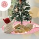 thumbnail image 1 of Fiudx Decoraciones navideñas para interiores Nueva falda para árbol de Navidad, estilo rosa, decoración navideña, falda para árbol, decoración inferior para árbol de Navidad, delantal, regalo, 1 of 6