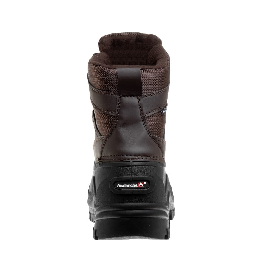Avalanche Adult  Men Waterproof Snow Boots - Brown, 10