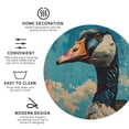 thumbnail image 3 of Lsque Blue Watercolor Duck Pattern 4" Drink Coasters Set of 4, PVC Leather Absorbent Coasters, Table Coaster Set Decorative Coffee Cup Coasters Housewarming Gift -Round Shape, 3 of 6