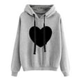 thumbnail image 3 of Vedolay Hoodies Women's Hoodies Half Zip Long Sleeve Oversizd Crop Pullover Sweatshirts with Pockets,Gray XL, 3 of 4
