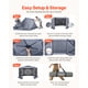 thumbnail image 5 of Carpa plegable VEVOR tipo cenador, 3,6 x 3,6 m, carpa de camping grande de 6 lados con techo desmontable y bolsa de transporte, refugio solar con mosquitera para 8-10 personas, color gris., 5 of 9