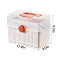 thumbnail image 2 of XKHZJL Multilayer Plastic Portable Storage Box, Multipurpose Organizer and Storage Case for Art Craft and Cosmetic, Portable Handled Storage Box for Home, School, Office, 2 of 3