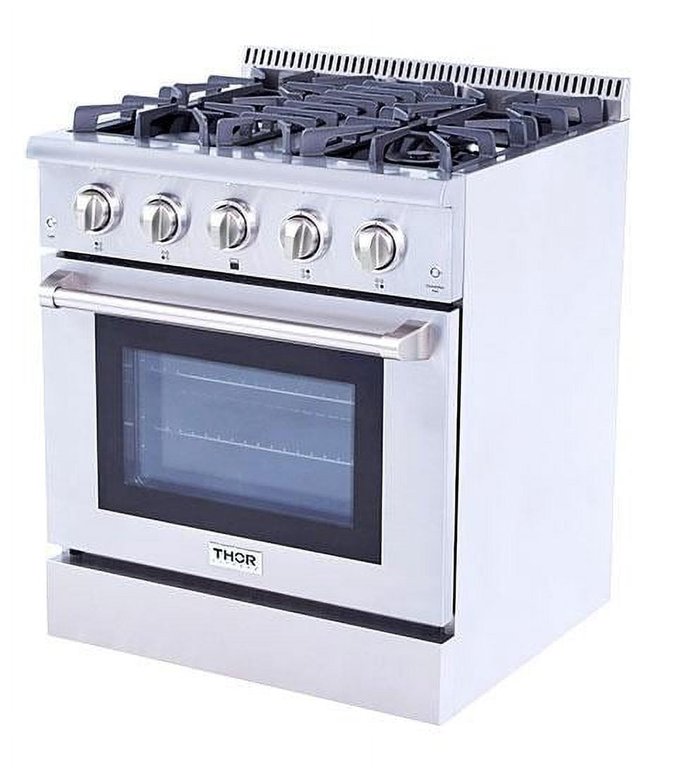 Thor 30 Range, HRG3080ULP, Pre-Converted Propane 30 in. 4.2 cu. ft. Gas Range in Stainless Steel