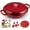 red, variant on Overmont Enameled Cast Iron Dutch Oven - 5QT Pot with Lid Cookbook & Cotton Potholders - Heavy-Duty Cookware for Braising, Stews, Roasting, Bread Baking blue