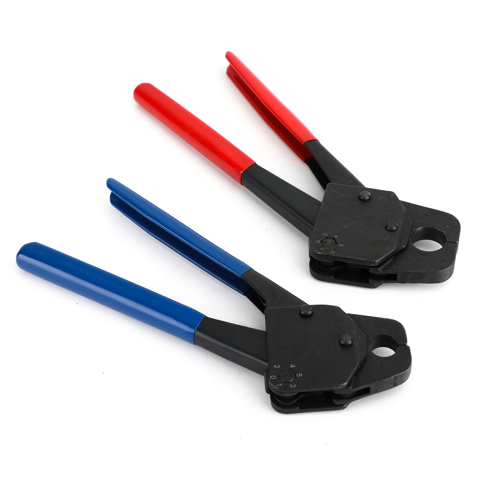 Motor Genic 2 Pex Crimper 1/2" And 3/4" Plumbing Crimping Gonogo Set Angle Gauge Tools Combo