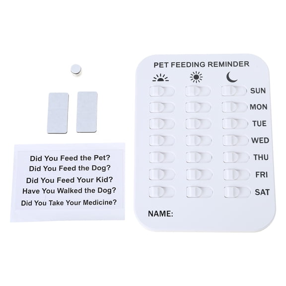 Dog Feeding Reminder Reminder Sticker 2 Times 3 Times a Day Indication Chart Prevent Overfeeding or