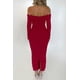 thumbnail image 2 of Vestido ajustado maxi fruncido con hombros descubiertos rojo PRETTYGARDEN para mujer, 2 of 8